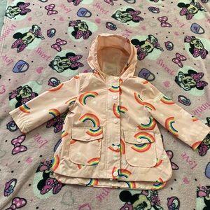 12 month rainbow Oshkosh rain jacket.